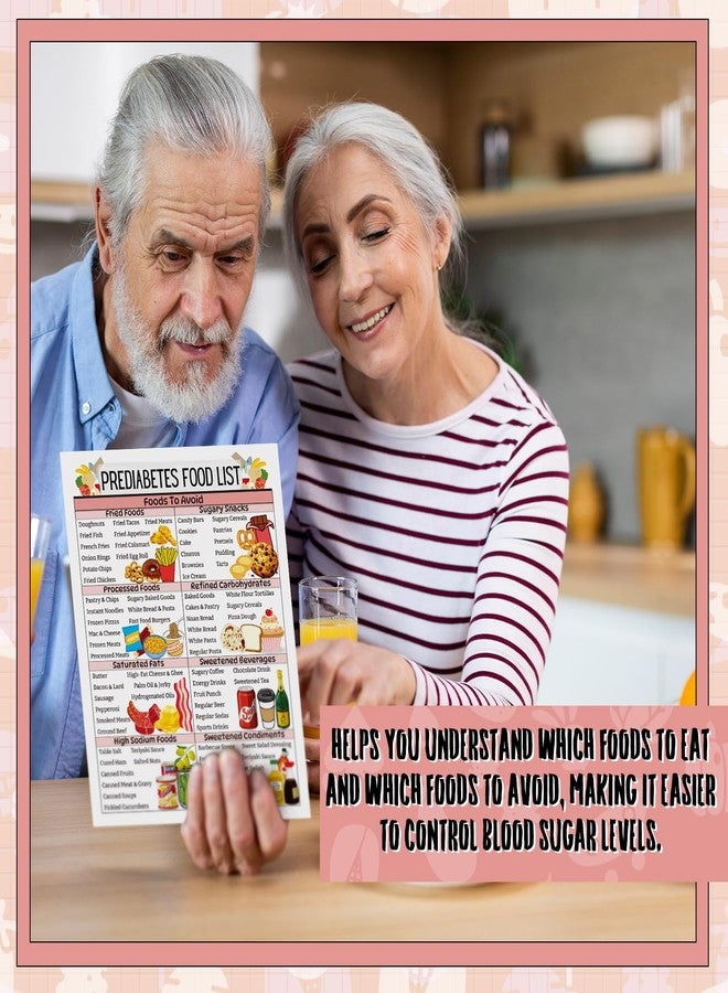 Sinload 12 Pcs Pre Diabetic Food List Poster Prediabetes Meal Plan Low Sugar Glycemic Index List for Type 2 Diabetes - Image 3